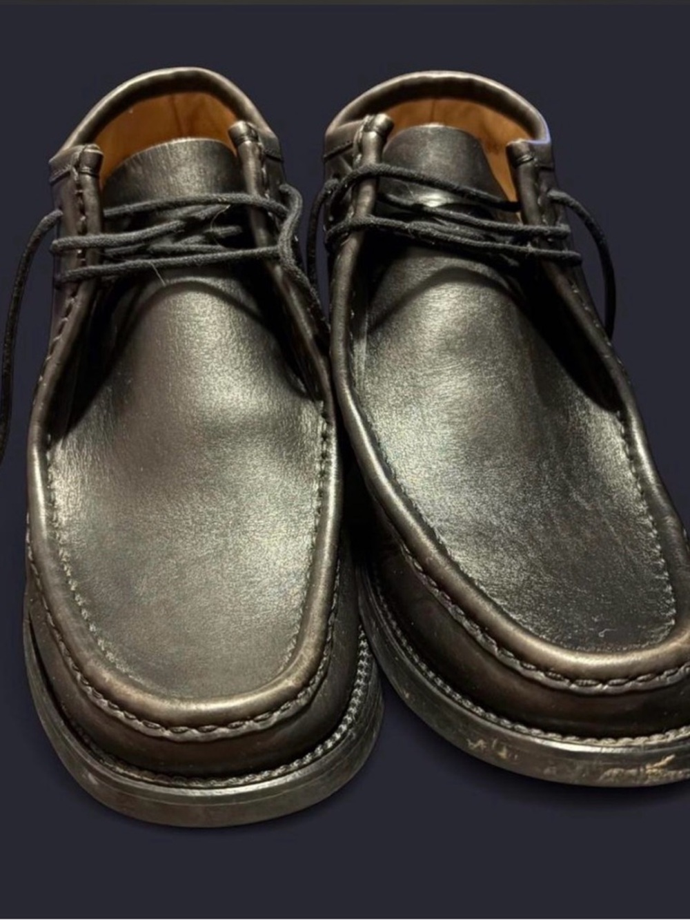 Church’s Men's Black Leather Lace-Up Casual Shoes